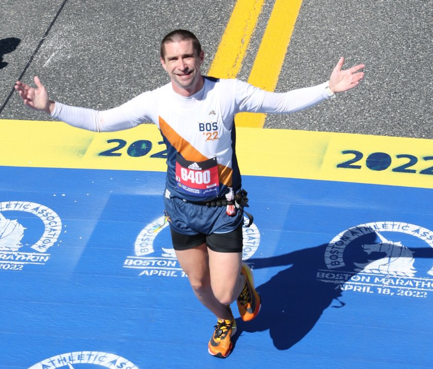 Dr. Anthony Steele finished the Boston Marathon last week in an above-average time of 3 hours, 30 minutes, and 47 seconds.